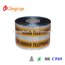 orange and silvery underground detectable warning tape
